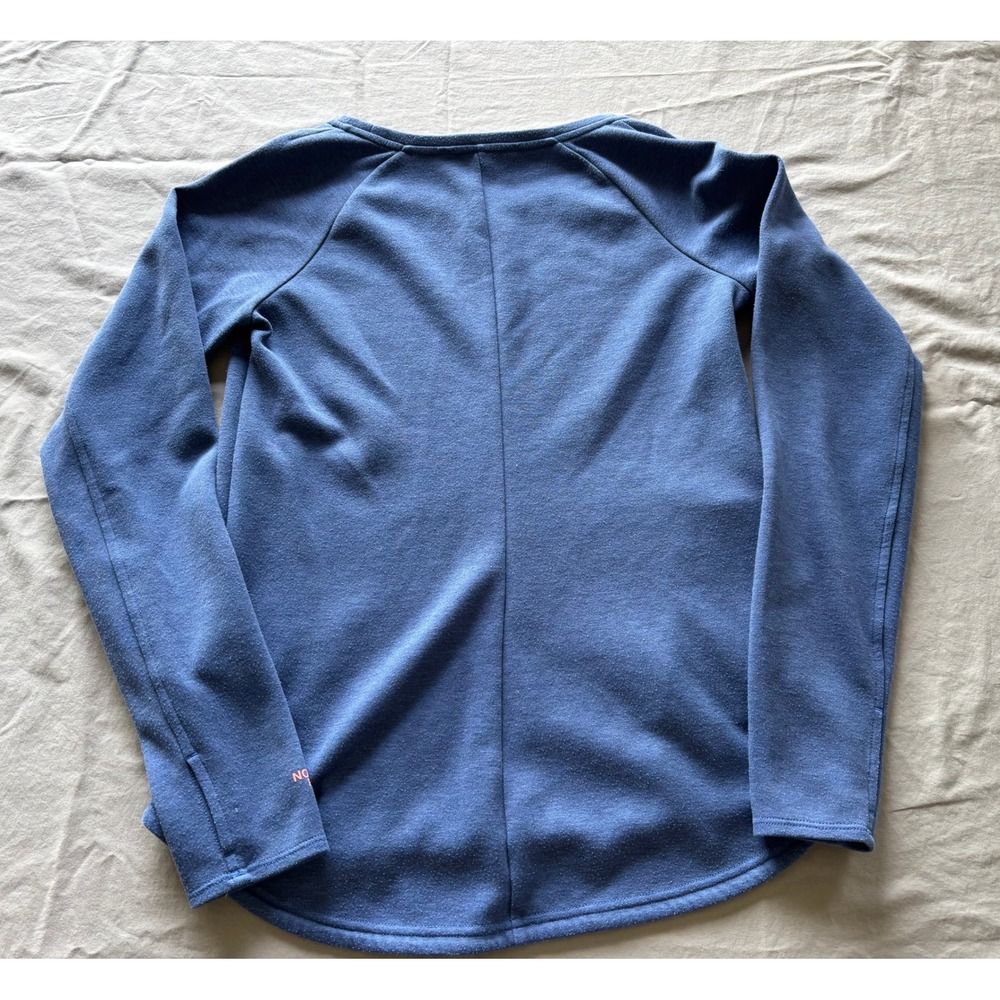 The North Face Womens Blue Long Sleeve Active Fleece Top Thumbholes‎ Small